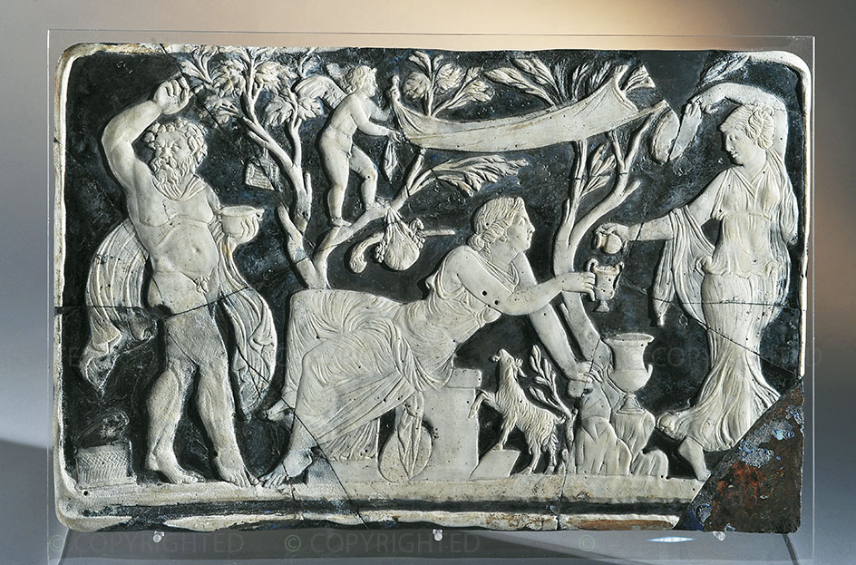 Panel with Dionysian scene